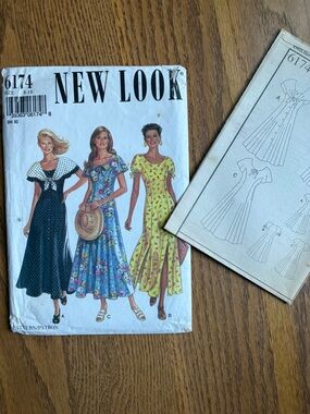 90s New Look 6174 Vintage Sewing Pattern Rare Sundresses